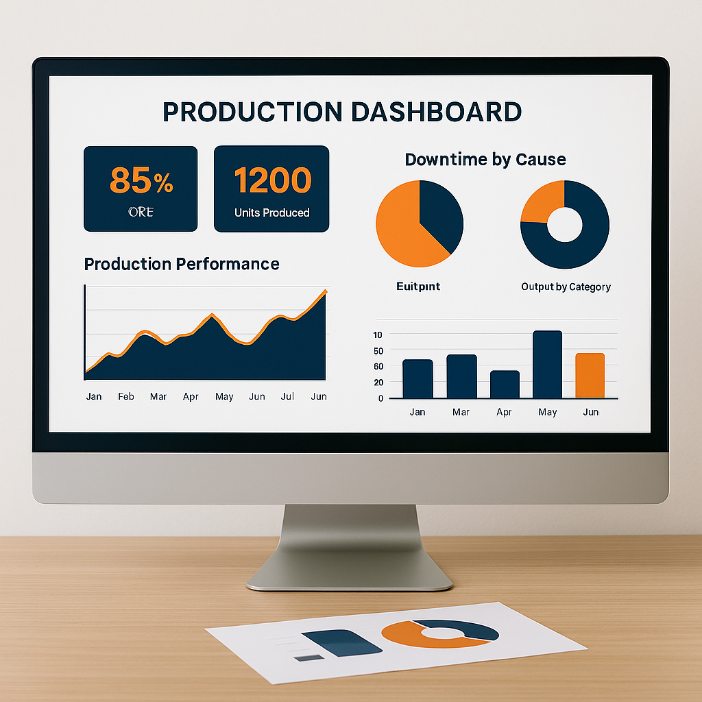 Výroční dashboard s grafy a statistikami